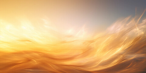 wispy cirrus clouds, bathed in the golden light of the setting sun, lens flare effects