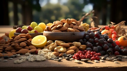 A mix of dried fruits and nuts Generative AI