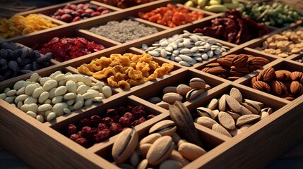 A mix of dried fruits and nuts Generative Ai