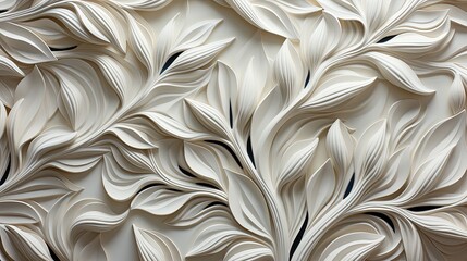 Intricate and Detailed Paper Sculpture of Natural Leaves