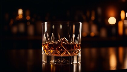Whiskey drink, alcohol at the bar