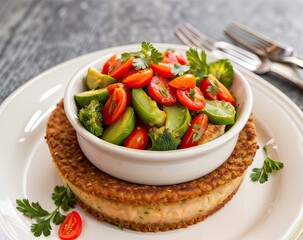 Vegan Elegance: Ultra-Realistic Food Composition