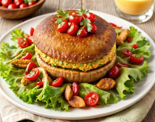 Vegan Elegance: Ultra-Realistic Food Composition