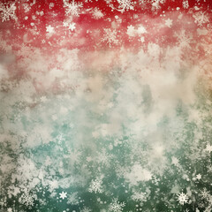 Vintage Christmas background with snowflakes. Scrapbook paper background created with Generative Ai technology