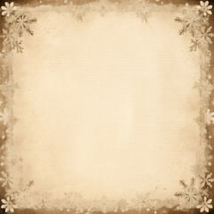 Vintage Christmas scrapbook paper. Holiday frame with copy space. Grunge page created with Generative Ai technology