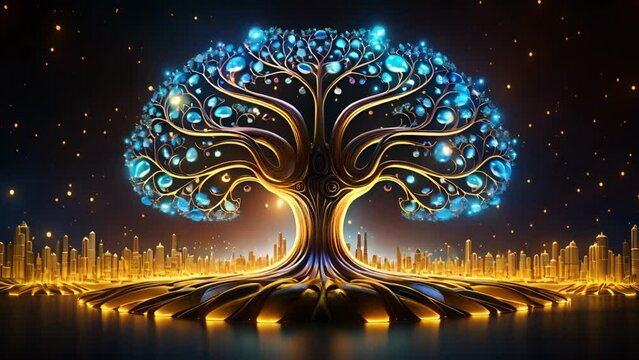 光る青い樹,Generative AI 