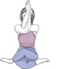 Woman exercise in yoga posture
