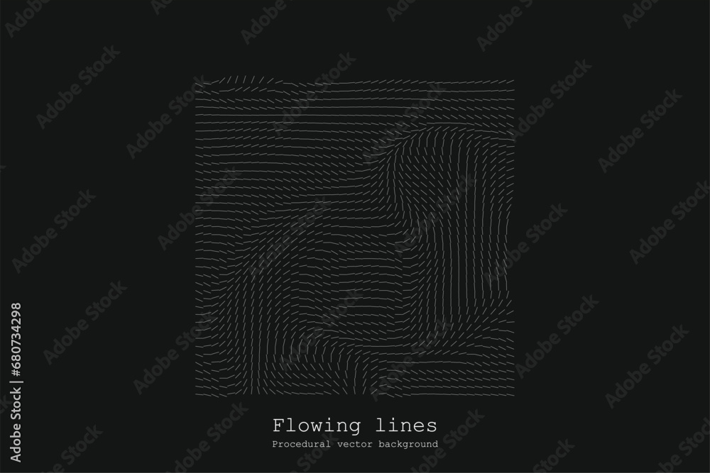 Poster abstract line matrix pattern. noise flow dynamic.