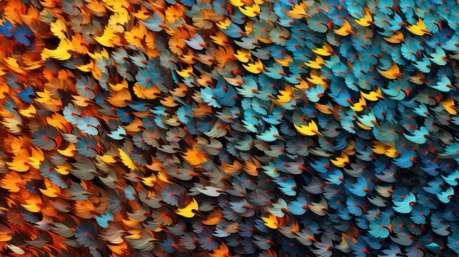 abstract  Stereogram in false colors  ,pattern shapes multicolored