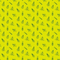 Christmas tree seamless pattern for wrapping paper and fabrics and linens and kids clothes print