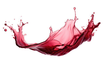 Wine splash on transparent background. AI generative.