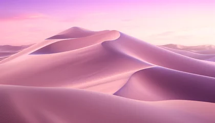 Fotobehang the desert landscape in purple, with some sand dunes around, digital gradient blends, hyper-realistic atmospheres © IgnacioJulian