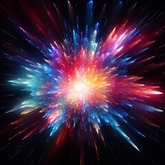 Fototapeta premium captivating starburst dance, a cosmic symphony unfolds slowly, Generative AI