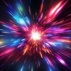 Fototapeta premium captivating starburst dance, a cosmic symphony unfolds slowly, Generative AI