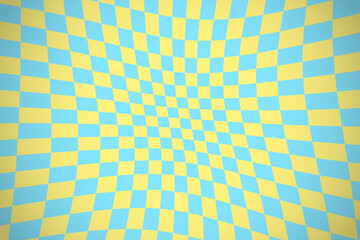 Vector abstract retro background in groovy style. Vintage groovy chessboard background.