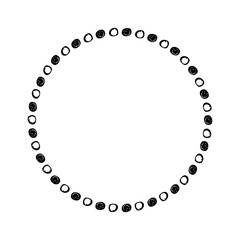 circle frame, hand draw sketch doodle at white