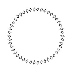 Fototapeta premium circle frame, hand draw sketch doodle at white