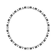 circle frame, hand draw sketch doodle at white