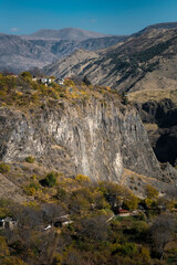 Rocky landscape in Armenian mountains.