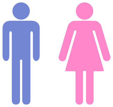 male and female icon vector. Men and women restroom icon. Men and women bathroom sign.