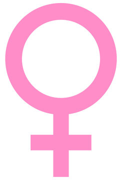 Female gender symbol sign. Female icon isolated on white background.