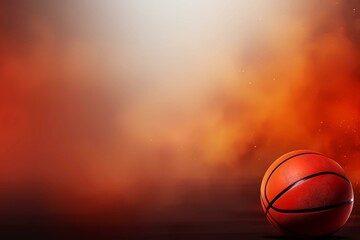 basketball on orange texture background