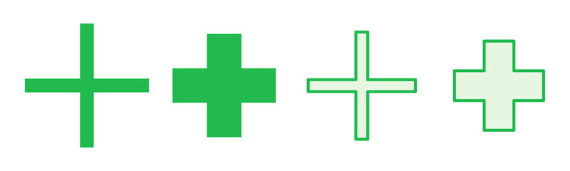 Obraz premium Plus Icon set. Add plus icon