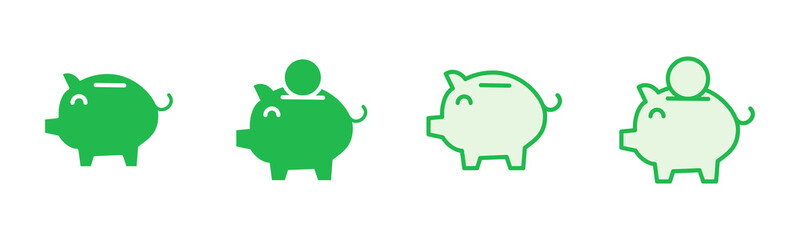 Piggy bank icon vector. piggy money icon