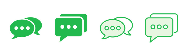 Chat icon set. speech bubble icon. comment icon vector. message. contact us