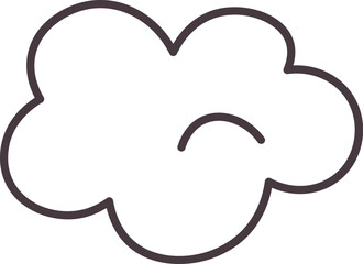 Fototapeta premium Cloud Lined Icon