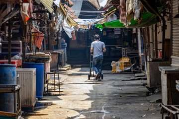 Abandoned market in Bangkok, Thailand - obrazy, fototapety, plakaty