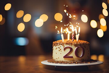20 year birth day party background