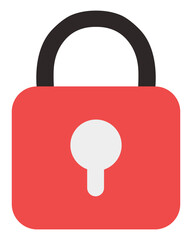 Padlock icon vector illustration.