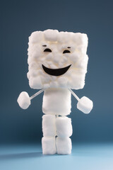 happy marshmallow man character