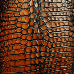 Fondo con detalle y textura de superficie de piel de cocodrilo con tonos marrones