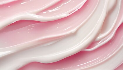 Pink cosmetic cream texture. Face creme, body lotion surface. Skincare creamy product background
