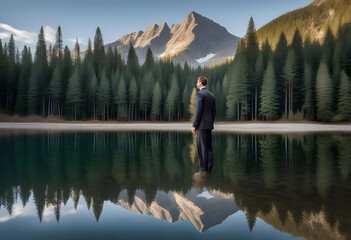 Fototapeta premium lake in the mountains