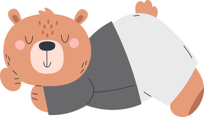 Bear In Pajama Sleeping