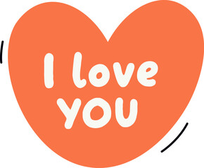I Love You Heart Sticker