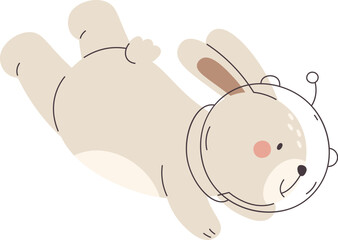 Rabbit Astronaut Flying