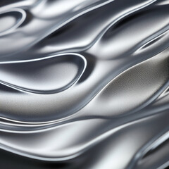 Fondo abstracto con formas sinuosas y textura de plata liquida