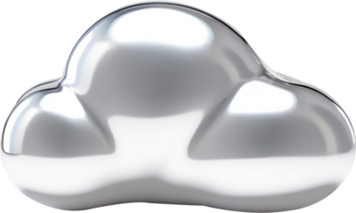 3d 실버 구름 아이콘