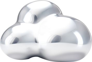 3d 실버 구름 아이콘