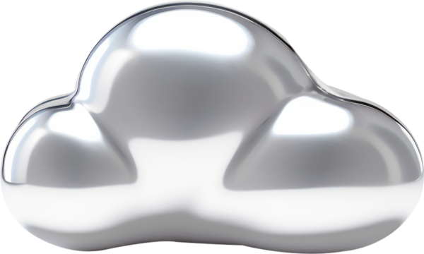 3d 실버 구름 아이콘