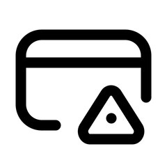 card warning line icon