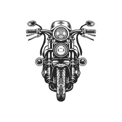 free motorcycle front view vintage vector design 