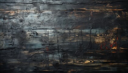 Distressed and Charred Wooden Wall Texture