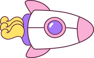 Rocket Flying Cartoon