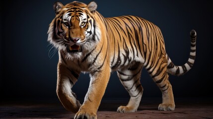 Obraz premium photo realistic model of a beautiful Siberian tiger AI generated illustration