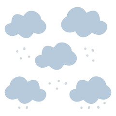 Vector clouds background in pastel colors